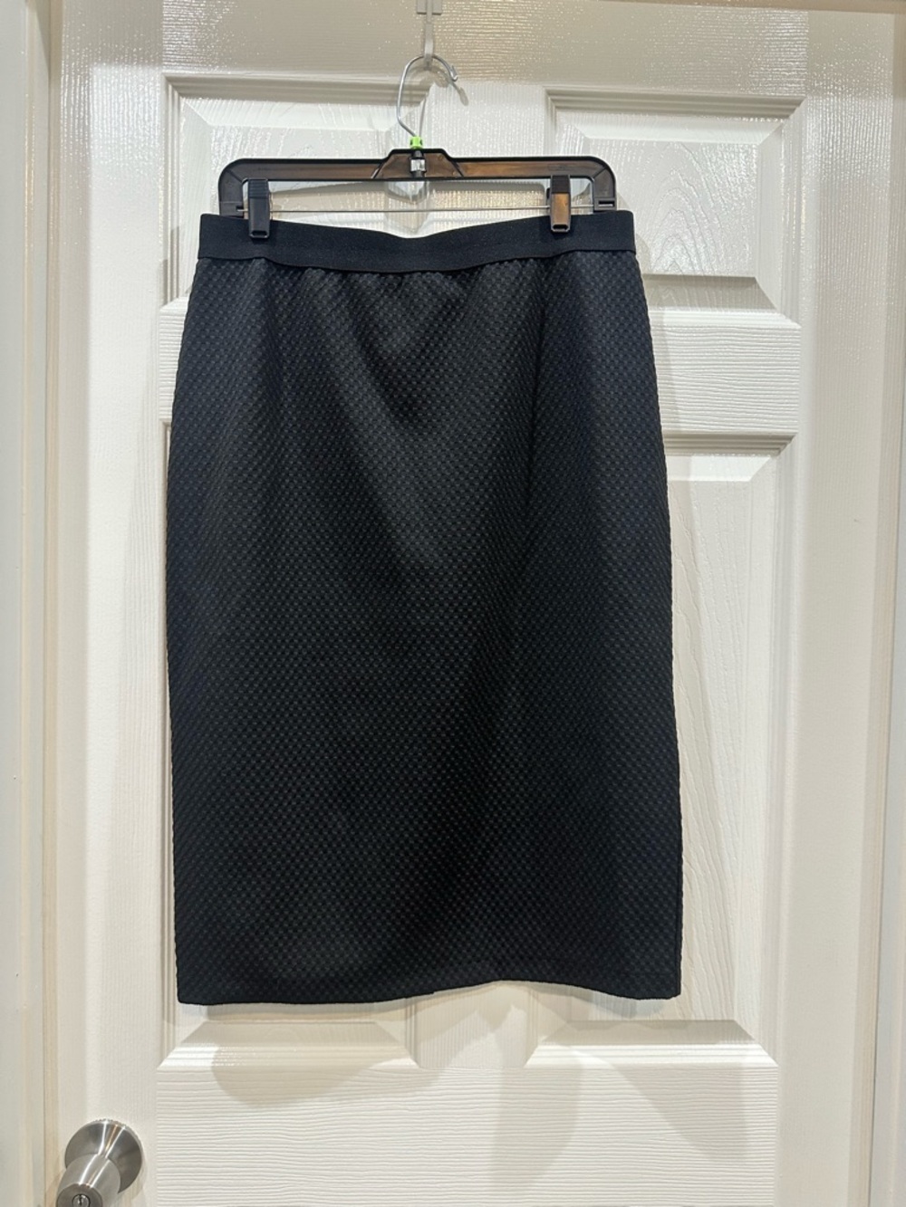 Alfani Black Textured Pencil Skirt